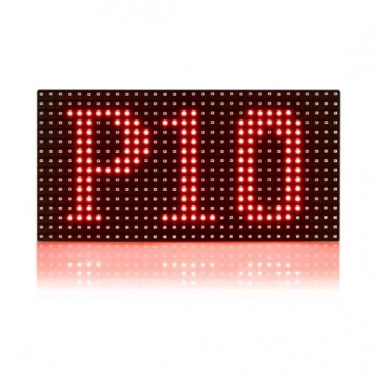 P10 RED High Brightness LED Display Panel Module - 32x16 - 2835 SMD LEDs - 5V - 12*6 inch Dot Matrix Display