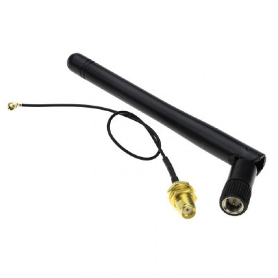 2dBi Gain 2.4GHz Wifi Antenna With 10cm UFL to SMA Cable