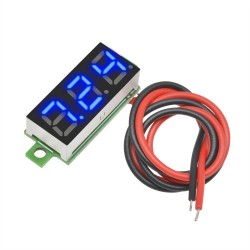 0.28inch Mini DC Voltmeter 2 Wire 2.5-30V DC Blue 0.28inch Mini DC Voltmeter 2 Wire 2.5-30V DC Blue