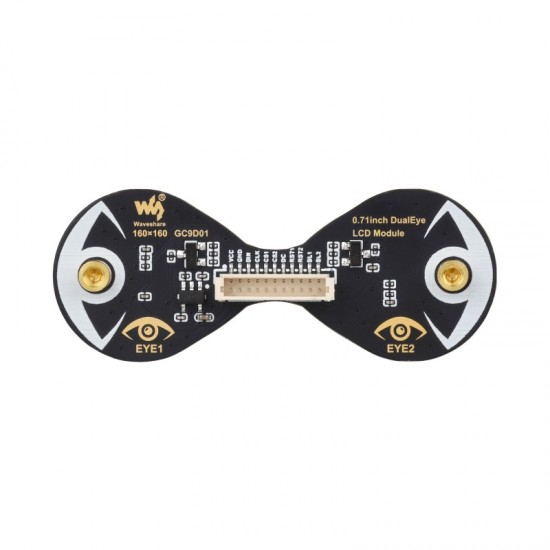 0.71inch Double Eye Round LCD Display Module, 160×160 Resolution, SPI Interface, 65K Colors 0.71inch Double Eye Round LCD Display Module, 160×160 Resolution, SPI Interface, 65K Colors