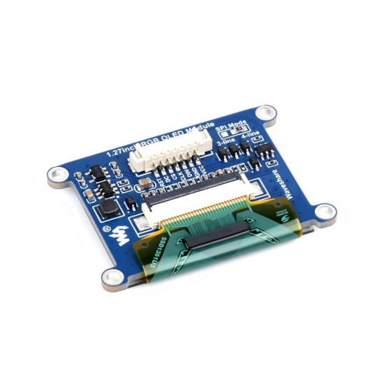 1.27inch RGB OLED Display Module, 128×96 Resolution, 262K Colors, SPI Interface