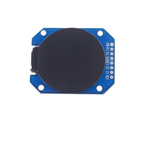 1.28 Inch Round TFT LCD Display Module, 240×240 Resolution, IPS Panel, SPI Interface, Square Plate