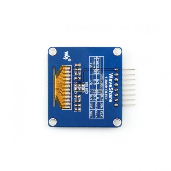 Waveshare 1.3inch OLED Display Module (A), 128x 64, SPI/I2C interfaces, Blue Color