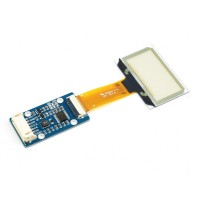 Waveshare 1.51inch Transparent OLED, 128×64 Resolution, SPI/I2C Interfaces, light blue color display