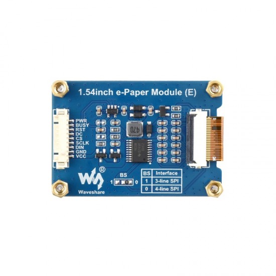 Waveshare 1.54inch e-Paper Display Module (E), E Ink Spectra 6 (E6) full-color, 240×240 pixels, SPI Interface - With Driver Board Waveshare 1.54inch e-Paper Display Module (E), E Ink Spectra 6 (E6) full-color, 240×240 pixels, SPI Interface - With Driver Board