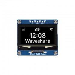 1.54inch OLED Display Module, 128×64 Resolution, SPI / I2C Communication - White