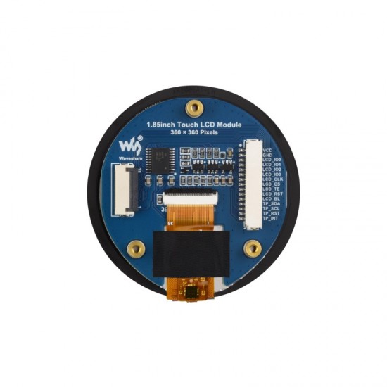 Waveshare 1.85inch Touch LCD Display Module, 360 × 360 Resolution, 262K Color, QSPI And I2C Communication, Built-in ST77916 Display Driver Chip And CST816S Touch Control Chip