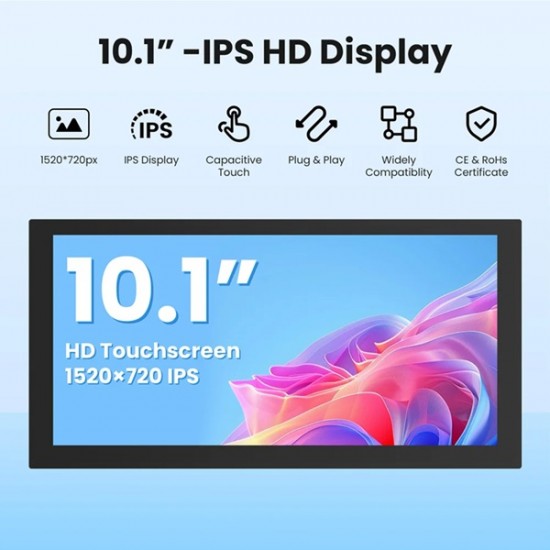 Elecrow 10.1-inch HD Touch screen | 1520×720 IPS Screen | Designed for Raspberry Pi | 5-point Capacitive Touch Elecrow 10.1-inch HD Touch screen | 1520×720 IPS Screen | Designed for Raspberry Pi | 5-point Capacitive Touch
