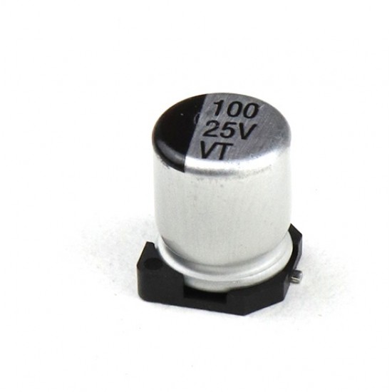  100uF 25V ±20% SMD, D6.3xL7.7mm Aluminum Electrolytic Capacitors - SMD - HYNCDZ