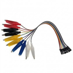 10Pin Alligator Clip to Female Jumper Wire for DIY Connection - 20cm Length 10Pin Alligator Clip to Female Jumper Wire for DIY Connection - 20cm Length