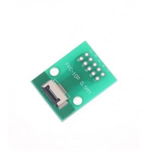 10 Pin 0.5mm FFC / FPC Adapter Board With Soldered Connector 10 Pin 0.5mm FFC / FPC Adapter Board With Soldered Connector