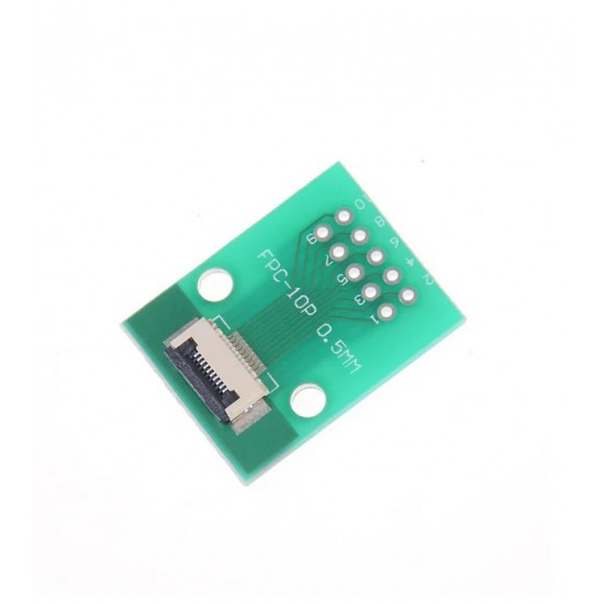 10 Pin 0.5mm FFC / FPC Adapter Board With Soldered Connector
