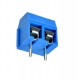 Screw Terminal Block - 2 Pin Wire to Board Connector, 5mm Pitch - 126-2 - BLUE