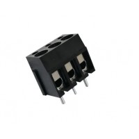 PCB Screw Terminal Block - 3 Pin Wire to Board Connector - 5mm Pitch -126-3 - Black