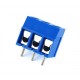 PCB Screw Terminal Block - 3 Pin Wire to Board Connector - 5mm Pitch -126-3 - Blue
