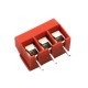 PCB Screw Terminal Block - 3 Pin Wire to Board Connector - 5mm Pitch -126-3 - Red