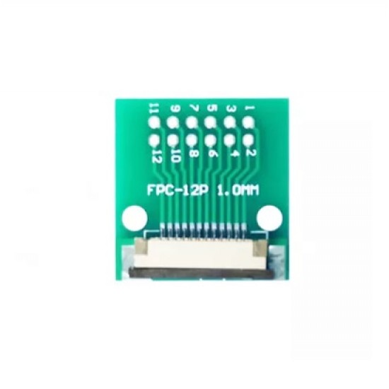 12 Pin 1.0mm FFC / FPC Adapter Board With Soldered Connector