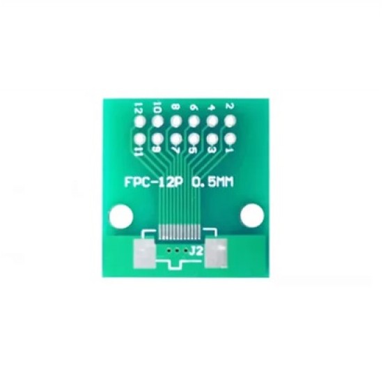 12 Pin 1.0mm FFC / FPC Adapter Board With Soldered Connector