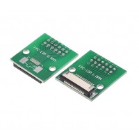 12 Pin 0.5mm FFC / FPC Adapter Board With Soldered Connector
