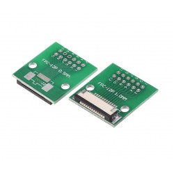 12 Pin 0.5mm FFC / FPC Adapter Board With Soldered Connector