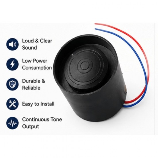 12V DC Piezo Electronic Buzzer Alarm Siren Security Horn with Loud Sound 12V DC Piezo Electronic Buzzer Alarm Siren Security Horn with Loud Sound