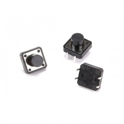 12x12x9mm Tactile Switch - 4 Leg Through Hole PCB Mount - SPST 12x12x9mm Tactile Switch - 4 Leg Through Hole PCB Mount - SPST