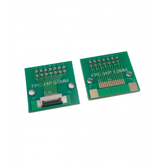 14 Pin 0.5mm FFC / FPC Adapter Board With Soldered Connector