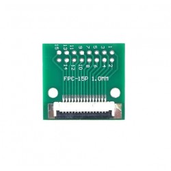 15 Pin 1.0mm FFC / FPC Adapter Board With Soldered Connector
