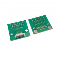 15 Pin 0.5mm FFC / FPC Adapter Board With Soldered Connector