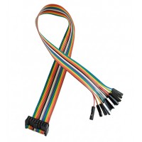 16 Pin Female to Female Rainbow Dupont Jumper Wire Ribbon Cable - 30CM Cable Length 
