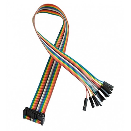 16 Pin Female to Female Rainbow Dupont Jumper Wire Ribbon Cable - 30CM Cable Length 16 Pin Female to Female Rainbow Dupont Jumper Wire Ribbon Cable - 30CM Cable Length
