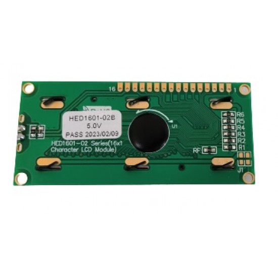 HED1601-02B 16x1 LCD - Blue Background