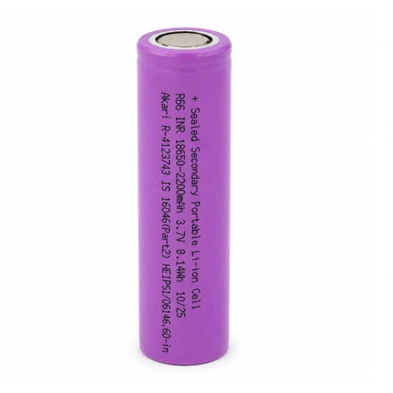 INR 18650 2200mAh 3.7V Li-ion Rechargeable Battery | High Capacity Lithium Cell INR 18650 2200mAh 3.7V Li-ion Rechargeable Battery | High Capacity Lithium Cell