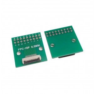 18 Pin 0.5mm FFC / FPC Adapter Board With Soldered Connector 18 Pin 0.5mm FFC / FPC Adapter Board With Soldered Connector