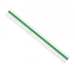 Breakaway Male Header - 1x40 (2.54mm Pitch)  Straight Green Color