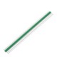Breakaway Male Header - 1x40 (2.54mm Pitch)  Straight Green Color