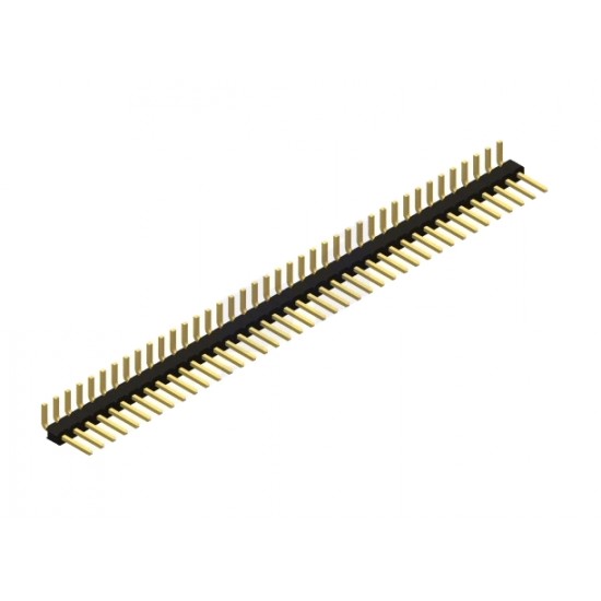 Male Break Away Header - Right Angle - 1x40 - 2.54mm Spacing - Golden Finish