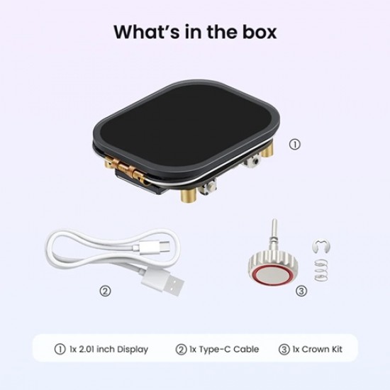 Elecrow CrowPanel 2.01inch-HMI ESP32 Watch Display 240*296 IPS Touch Screen With Microphone Supports Voice Control (Only PCB) [MPN: DHB56201D]