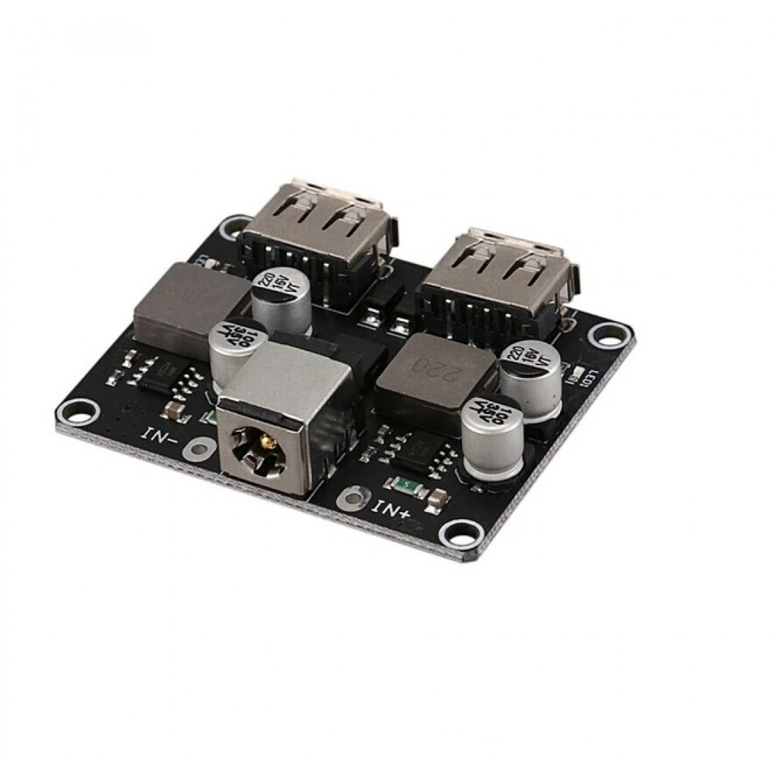 Buy 2-Channel USB QC3.0 QC2.0 DC-DC Step Down Buck Converter Module ...