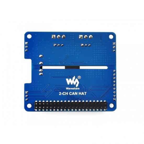 2-Channel Isolated CAN Expansion HAT for Raspberry Pi, Dual Chips Solution