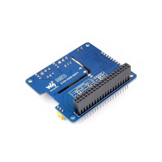 2-Channel Isolated CAN Bus Expansion HAT For Raspberry Pi, Dual Chips Solution, Stackable Design For Expanding Multiple CAN Channels, RPi HAT