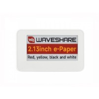 Waveshare 2.13inch NFC-Powered e-Paper (G), Red / Yellow / Black / White 4-color Displaying, No Battery, Wireless Powering & Data Transfer, High Quality ABS Case