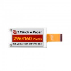 2.15inch E-Paper / E-Ink Raw Display (G), 296x160, Red/Yellow/Black/White, SPI Interface 2.15inch E-Paper / E-Ink Raw Display (G), 296x160, Red/Yellow/Black/White, SPI Interface