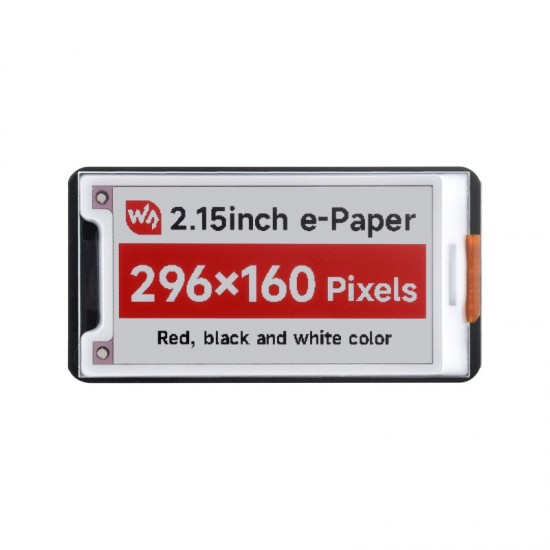 2.15inch E-Paper Display Module (B), E-Ink Display, 296x160, Red/Black/White, SPI Interface