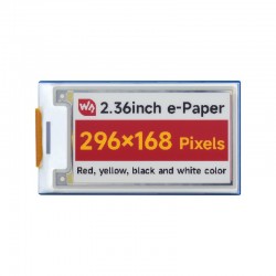 2.36inch E-Paper Module (G), 296 × 168, Red/Yellow/Black/White