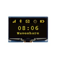 Waveshare 2.42inch OLED Display Module, 128×64 Resolution, SPI / I2C Communication - Yellow