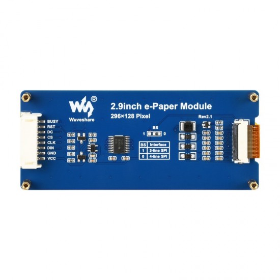 Waveshare 2.9inch E-Paper Display Module (G), E-ink Display, 296x128, Red/Yellow/Black/White, SPI Interface Waveshare 2.9inch E-Paper Display Module (G), E-ink Display, 296x128, Red/Yellow/Black/White, SPI Interface