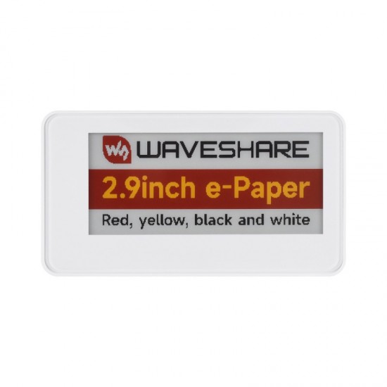Waveshare 2.9inch Passive NFC-Powered e-Paper (G), Red / Yellow / Black / White 4-color Displaying, No Batt required, Wireless Powering & Refreshing, High Quality ABS Case Waveshare 2.9inch Passive NFC-Powered e-Paper (G), Red / Yellow / Black / White 4-color Displaying, No Batt required, Wireless Powering & Refreshing, High Quality ABS Case