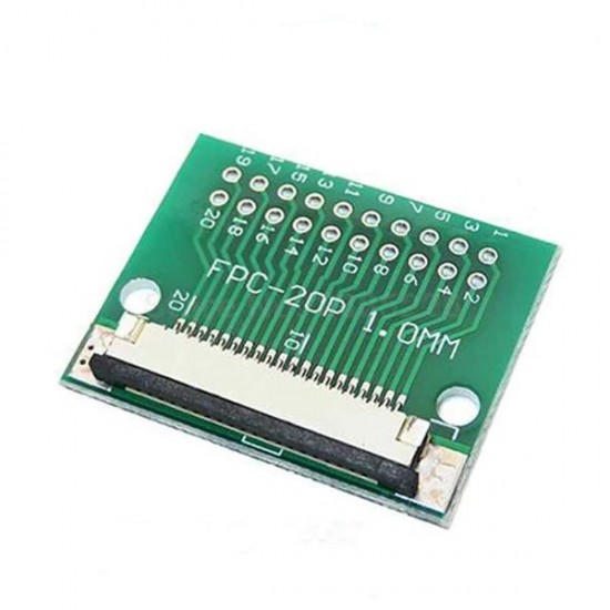 20 Pin 0.5mm FFC / FPC Adapter Board With Soldered Connector