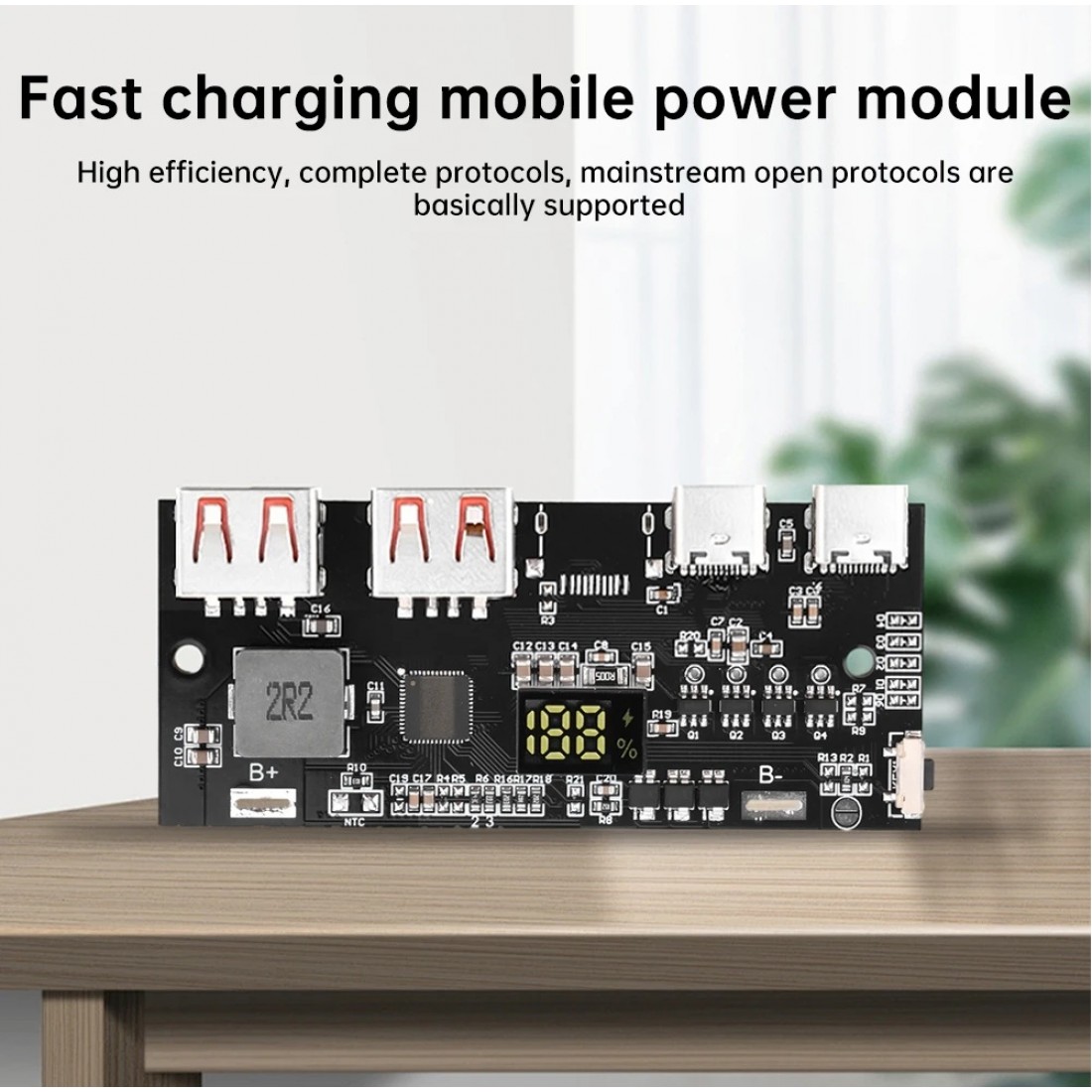 Buy 22.5W 5V 4.5A 18650 Mobile Power Bank Charging Module With Digital ...